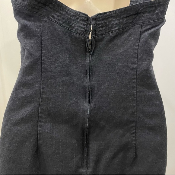 Blume Size 8 Black Dress Viscose Linen Blend, Adjustable Straps Made in Canada - Picture 9 of 15